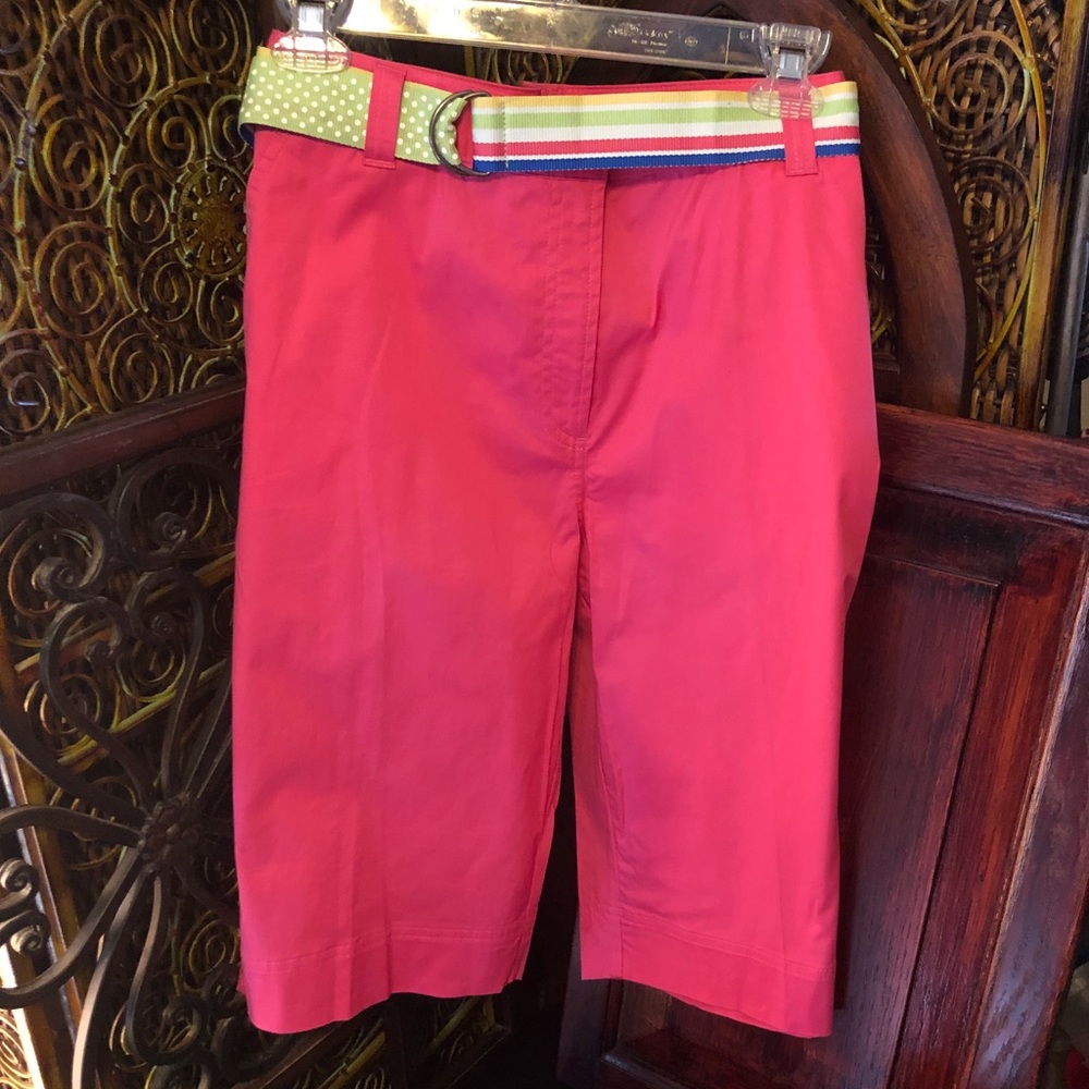 Womens Girls Juniors Pink Capri Pants Size 12 NWT